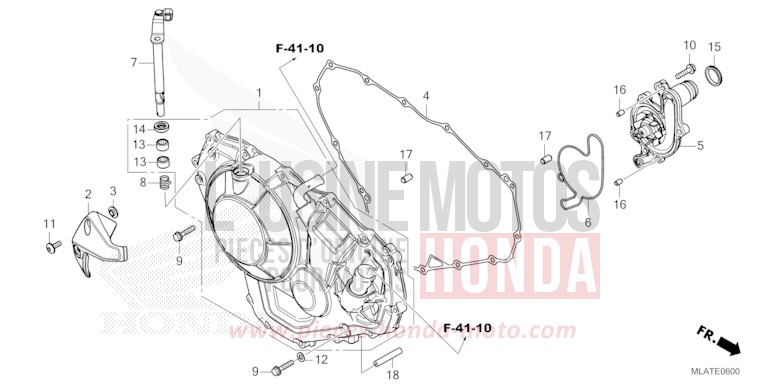 PANNEAU CARTER-MOTEUR D. (CMX1100A/A2) de CMX 1100 "Rebel" MAT BETA SILVER METALLIC (NHC08) de 2026